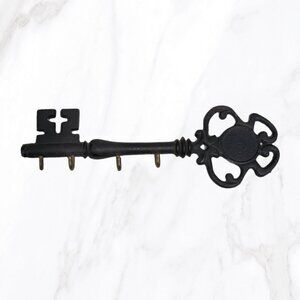 Iron Key Shaped 4 Hook 7.5" Key Holder